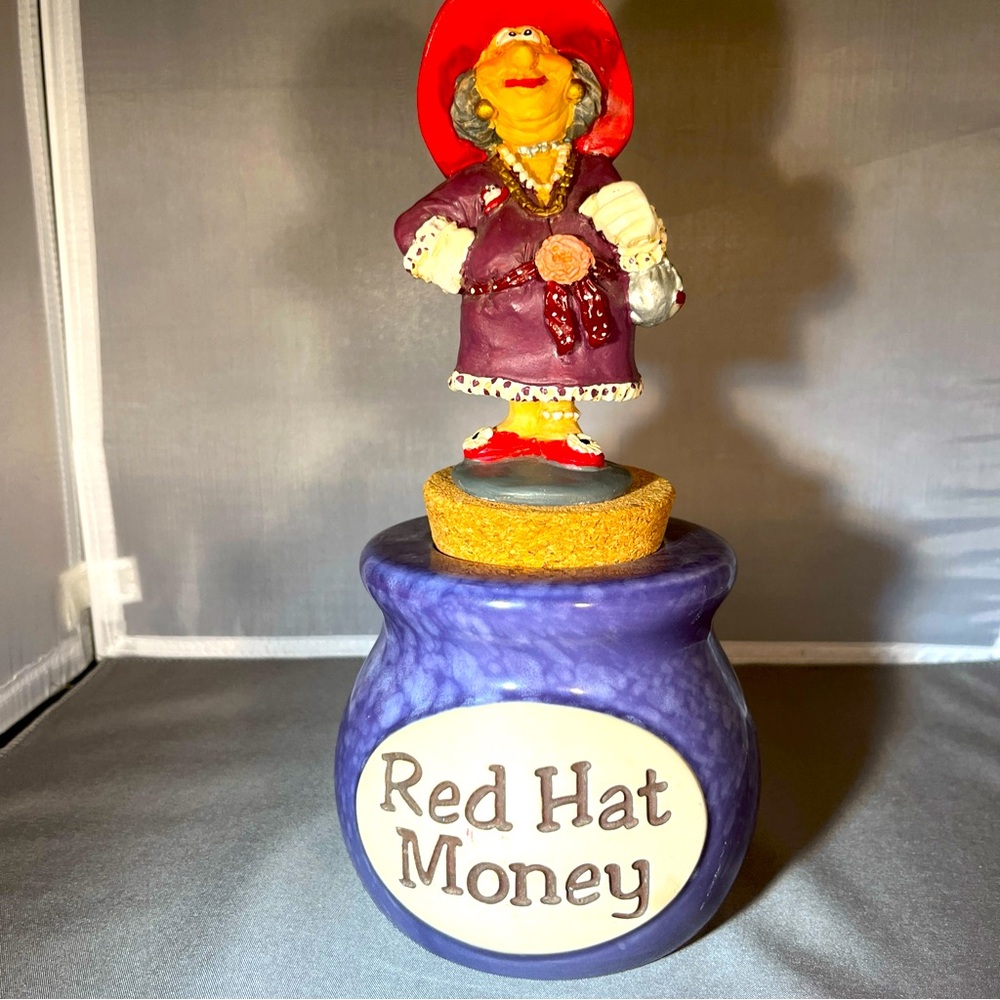 Red hat society novelty bank